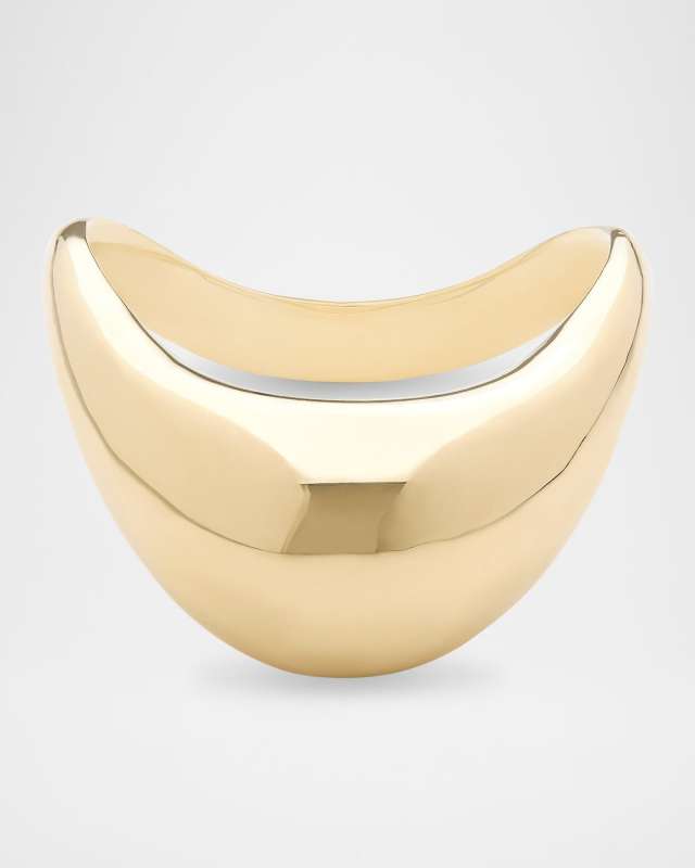 Wavey Curved Bubble Ring in 14K Gold